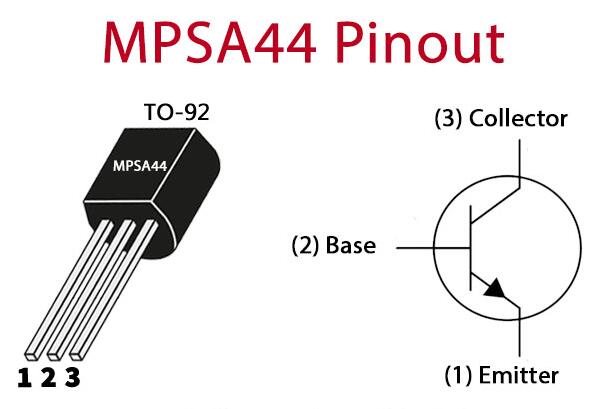 MPSA44 Transistor Pinout, Equivalents, Features, Applications and Other Important Details